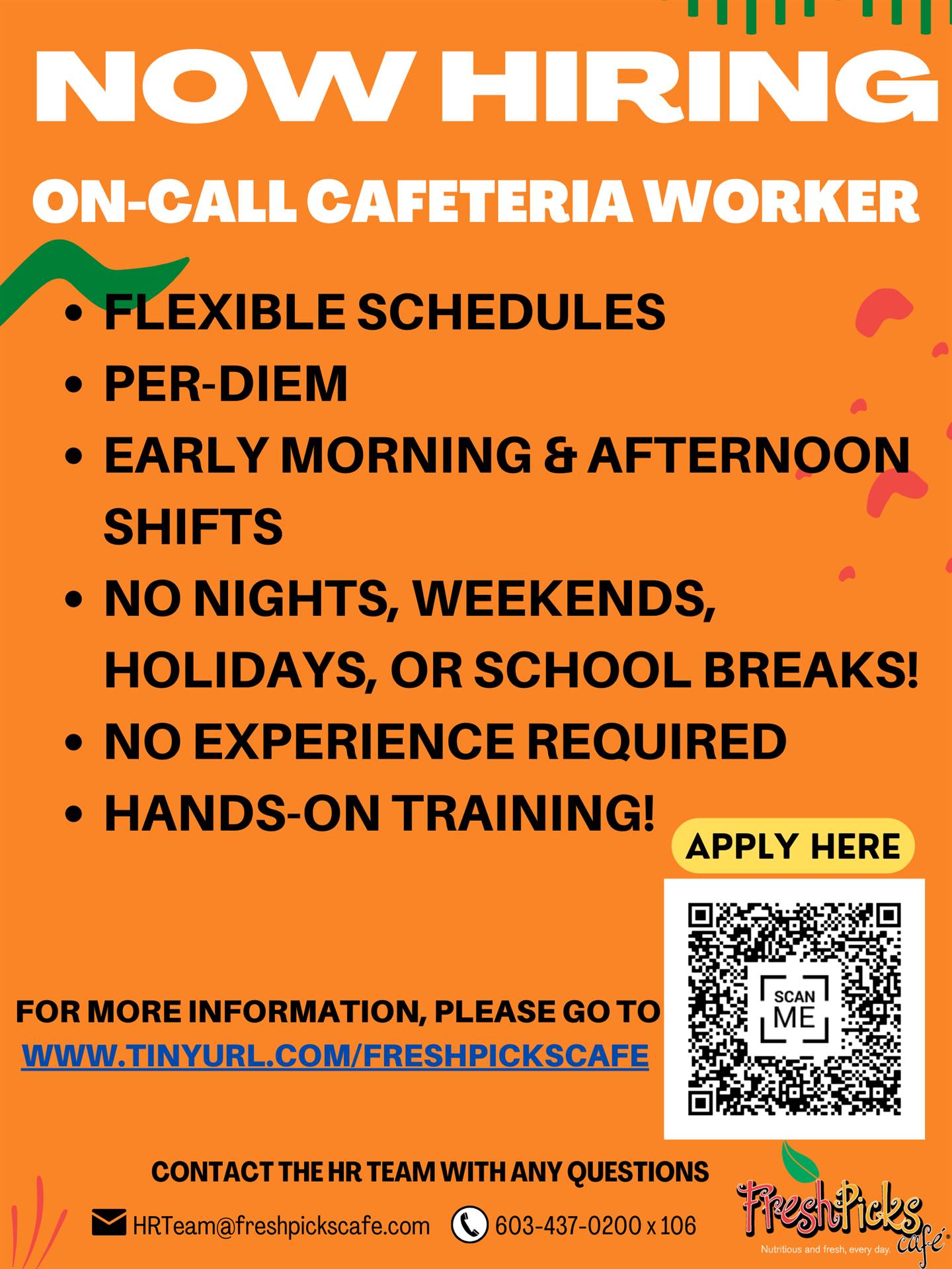 Now Hiring On Call Workers